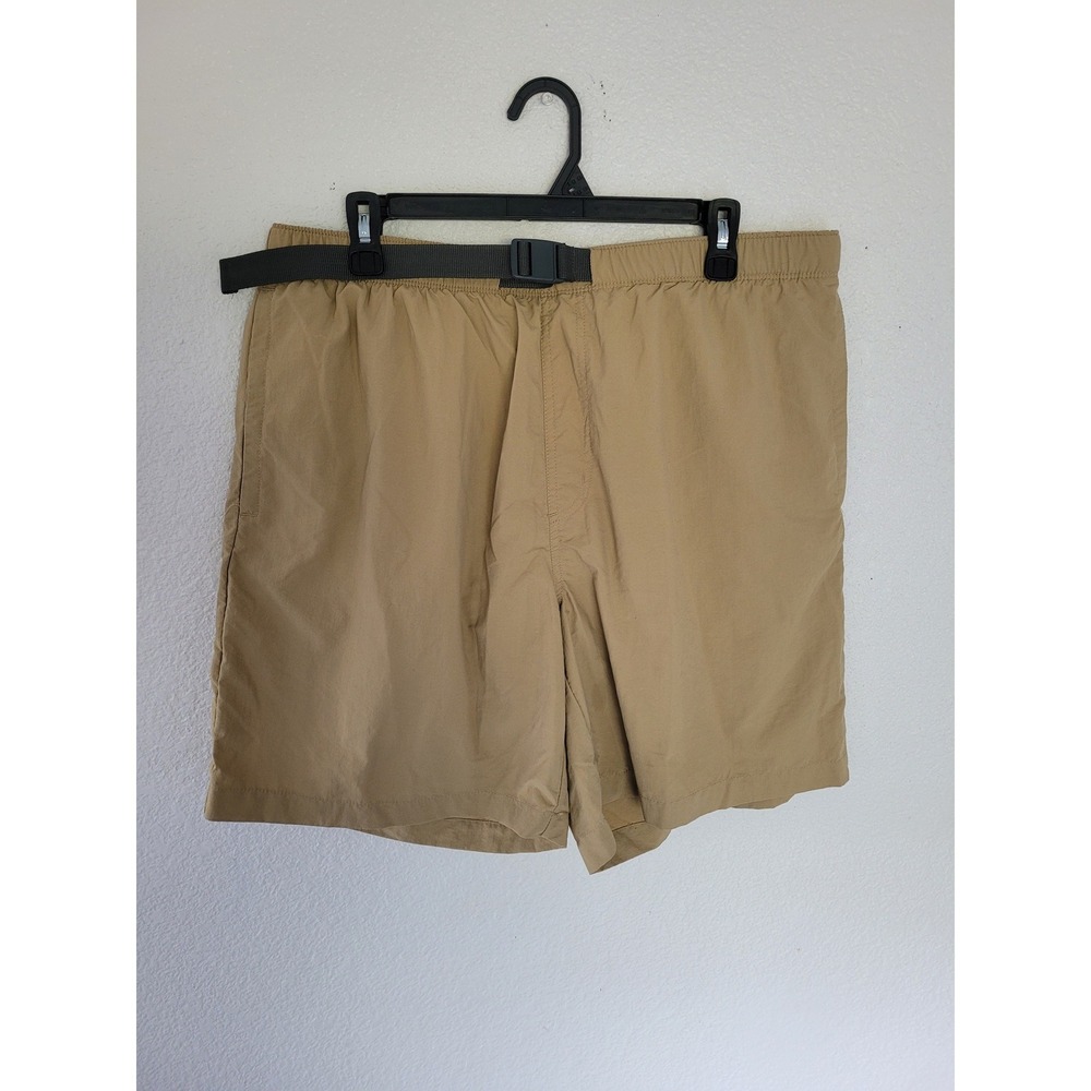 Columbia Mens Tan Hiking Shorts Integrated Belt Mesh Liner Size L Active Wear #1